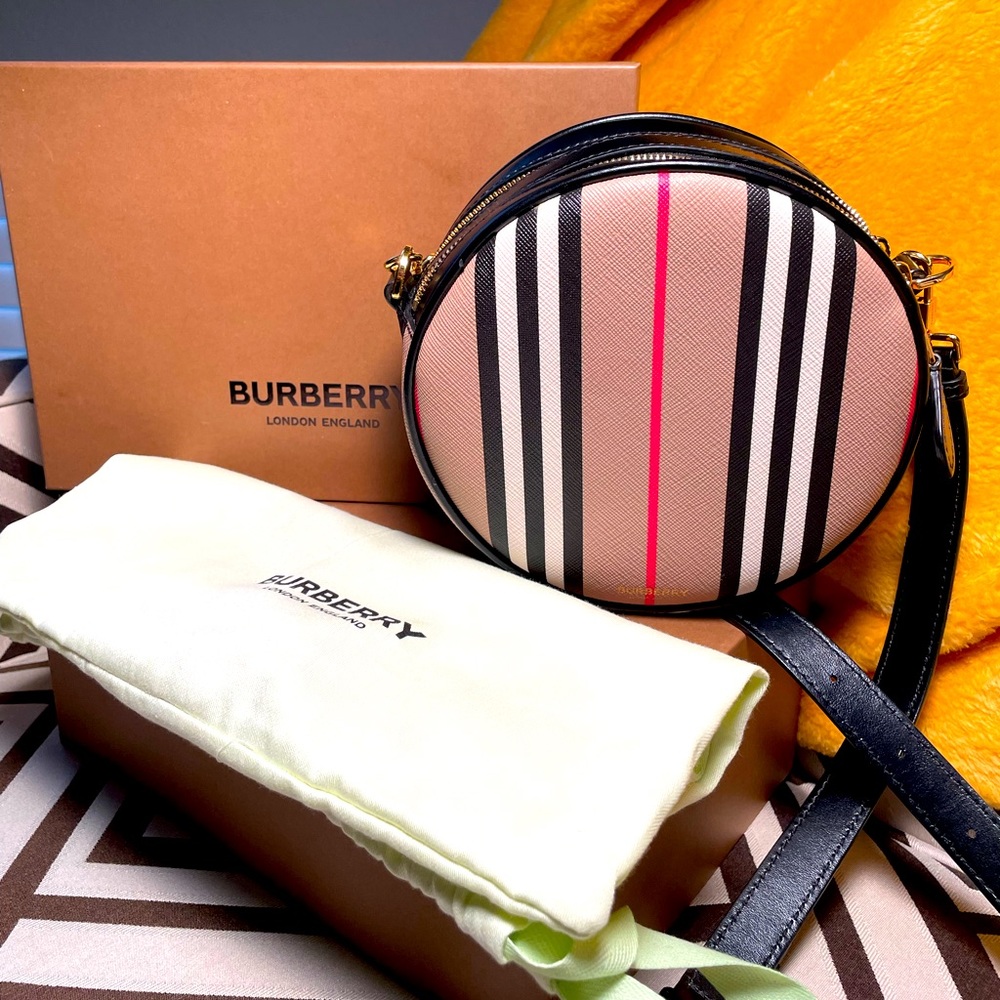 ***AUTHENTIC*** Burberry Louise Icon Stripe E-Canvas Crossbody Bag